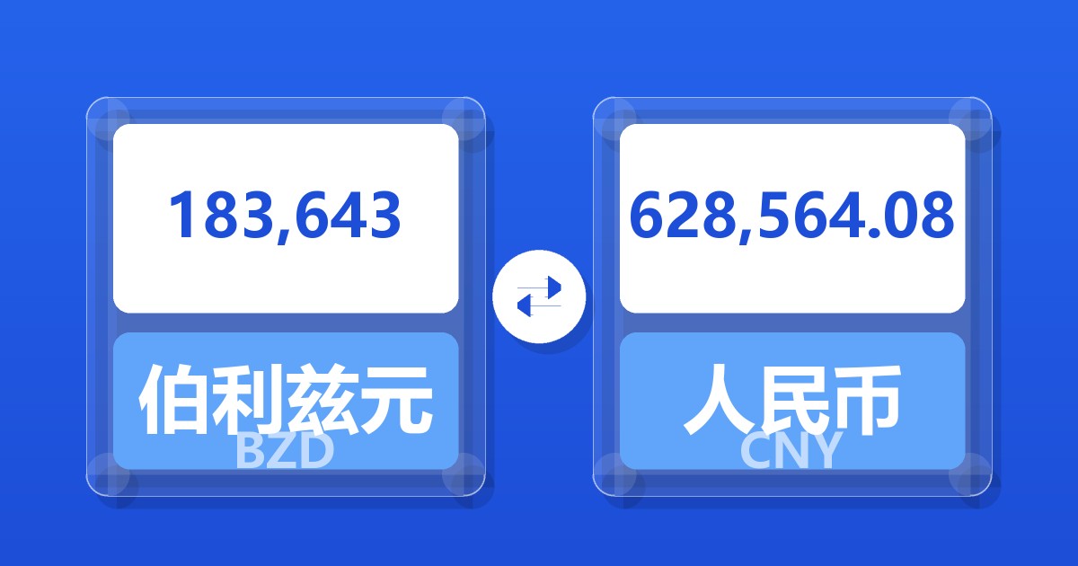 183,643伯利兹元兑人民币