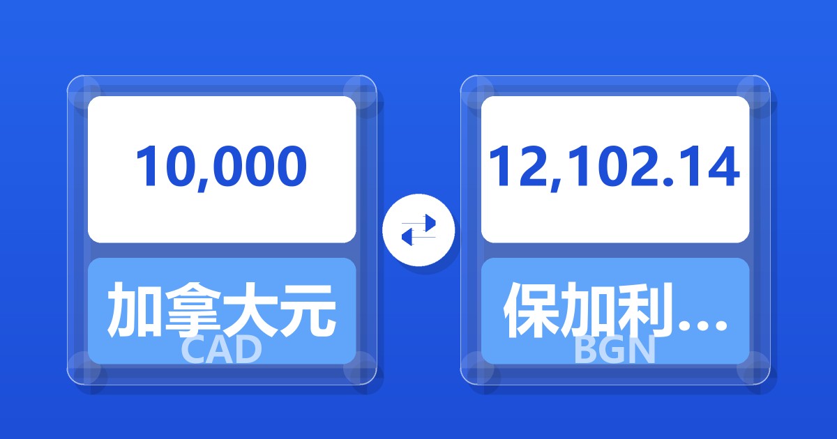 10,000加拿大元兑保加利亚列弗
