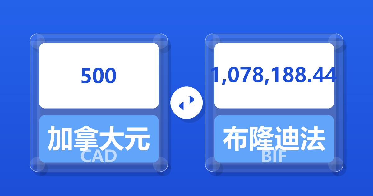 500加拿大元兑布隆迪法郎
