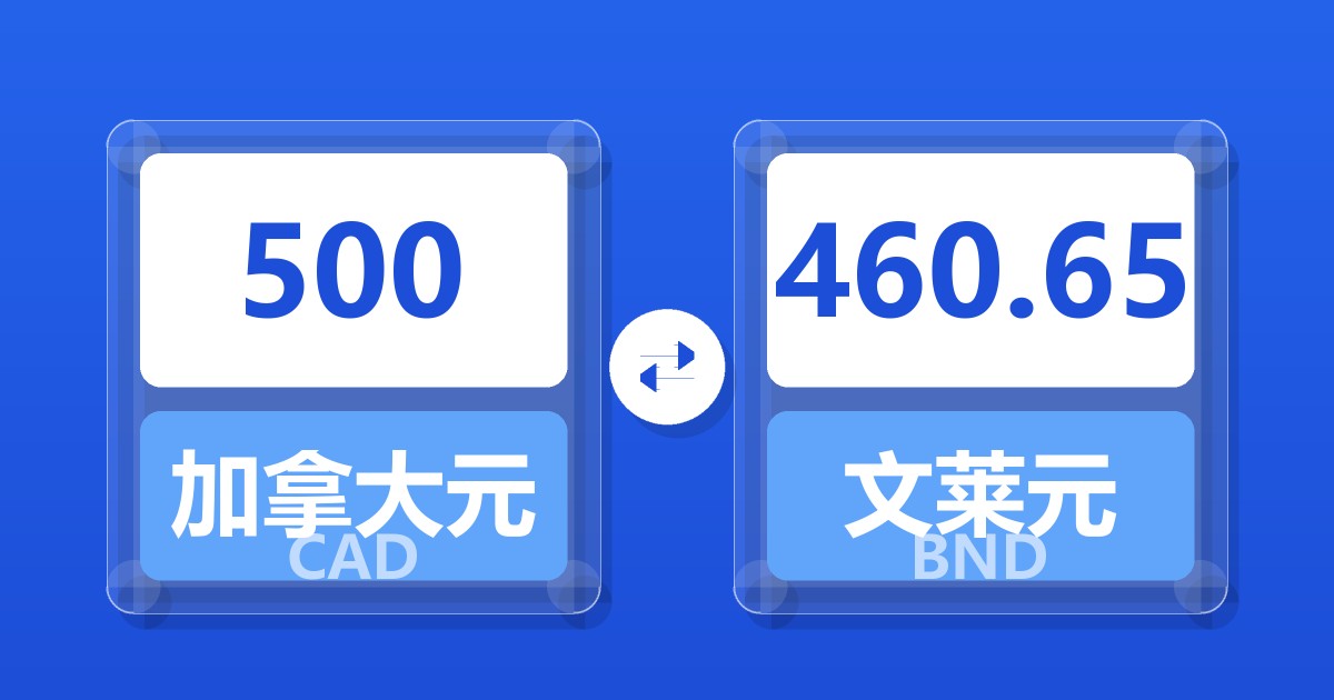500加拿大元兑文莱元