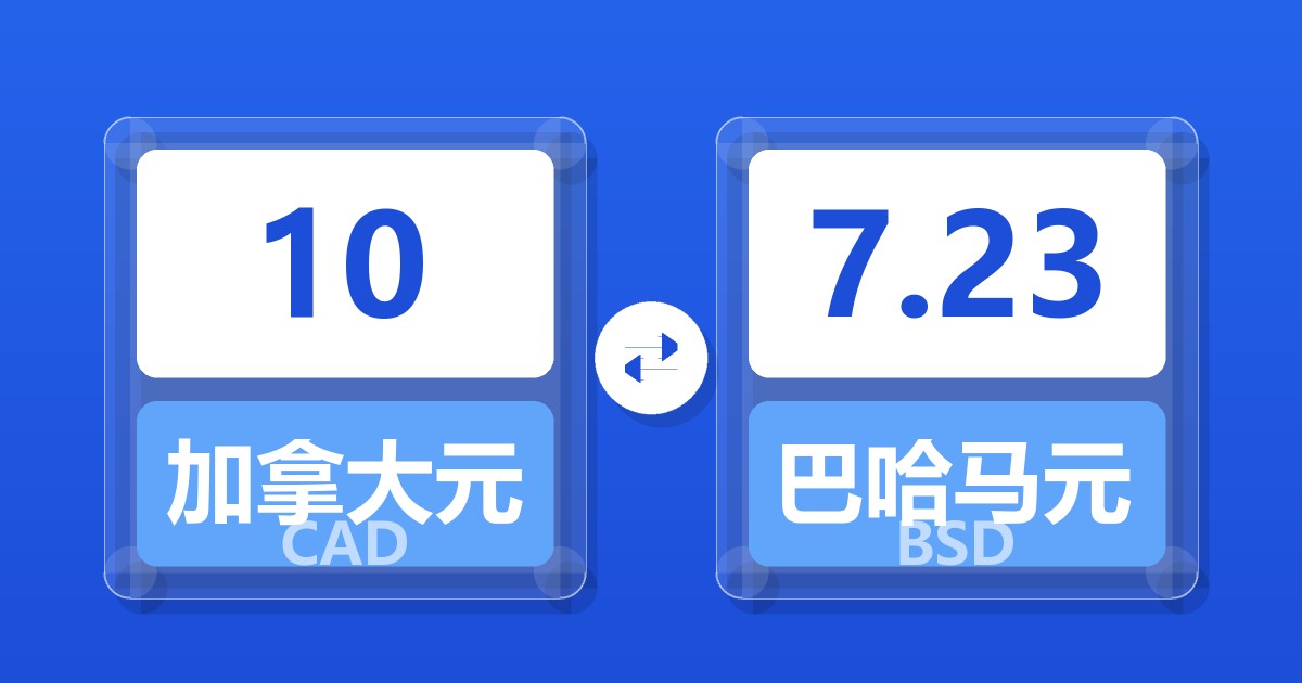 10加拿大元兑巴哈马元