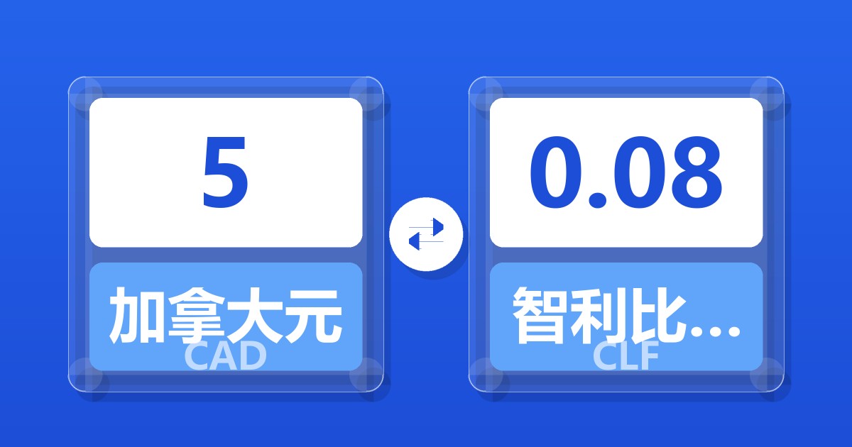 5加拿大元兑智利比索（UF）