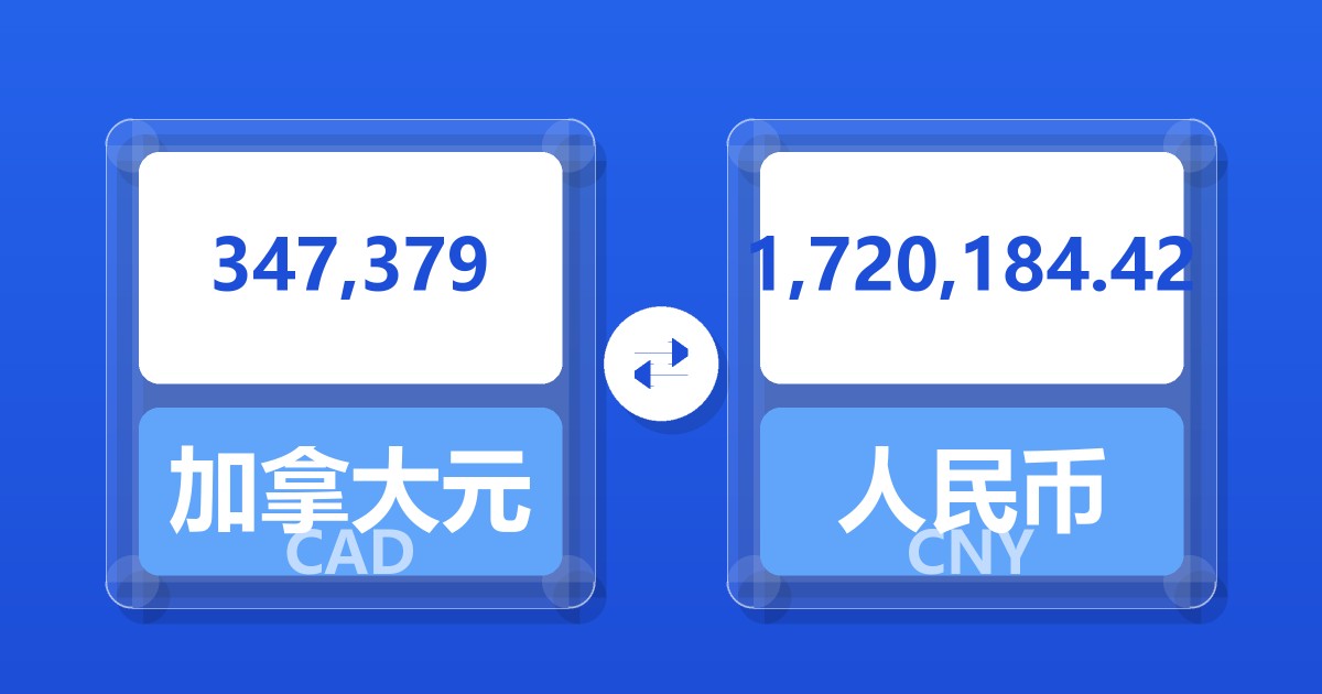 347,379加拿大元兑人民币