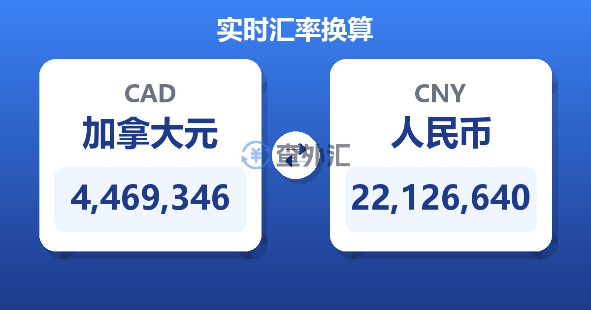 4,469,346加拿大元兑人民币