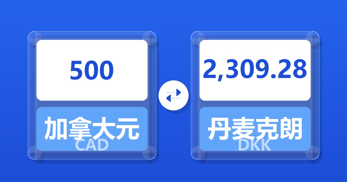 500加拿大元兑丹麦克朗