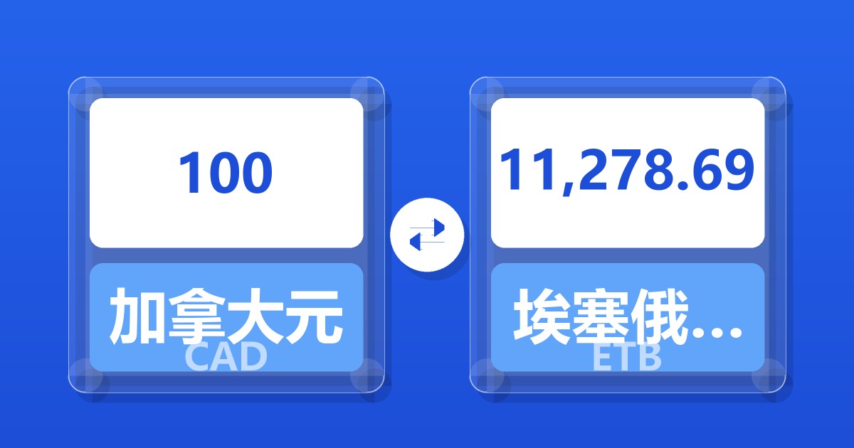 100加拿大元兑埃塞俄比亚比尔