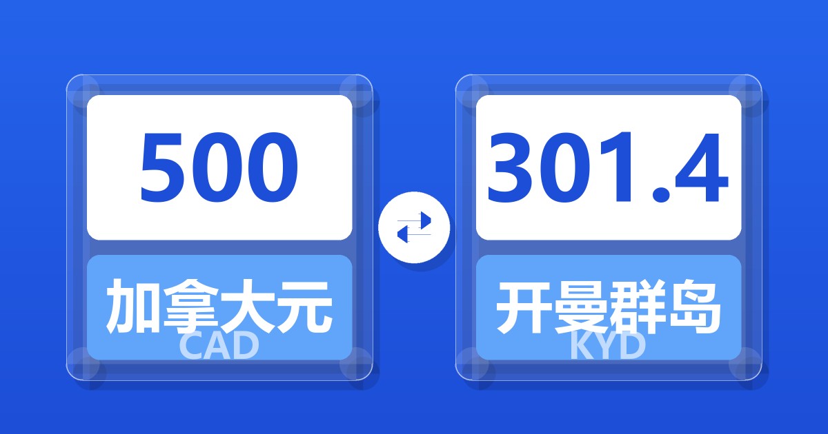 500加拿大元兑开曼群岛元