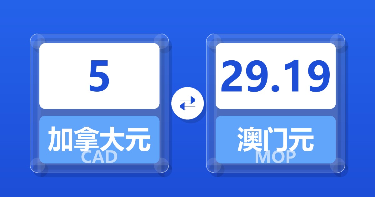 5加拿大元兑澳门元