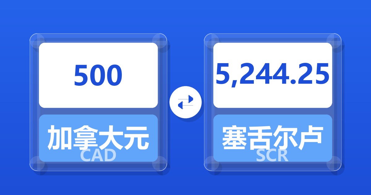 500加拿大元兑塞舌尔卢比