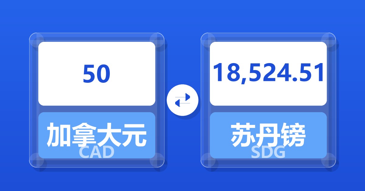 50加拿大元兑苏丹镑