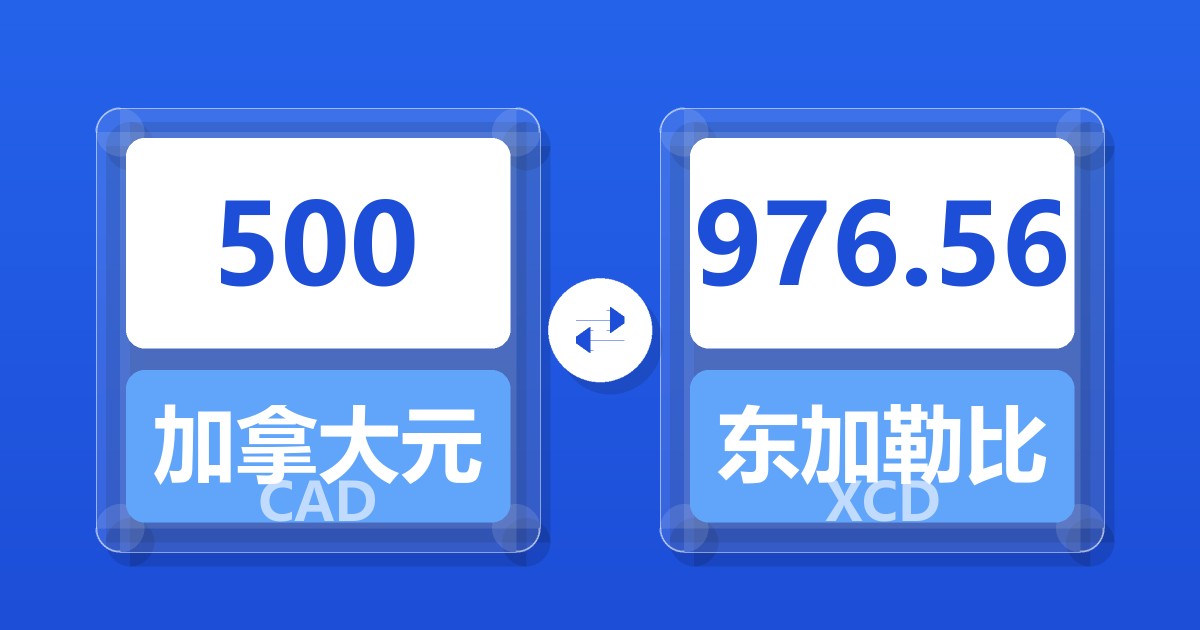 500加拿大元兑东加勒比元