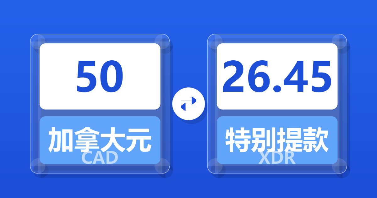 50加拿大元兑特别提款权