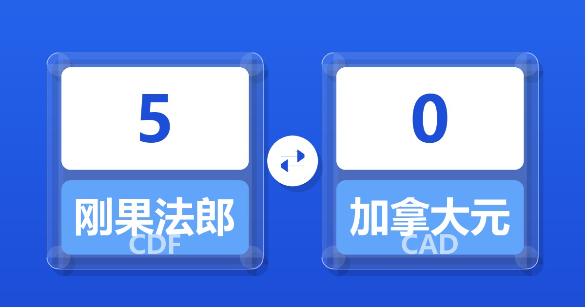 5刚果法郎兑加拿大元