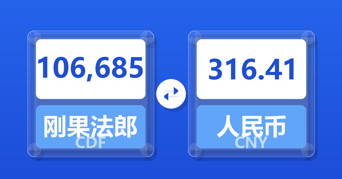 106,685刚果法郎兑人民币