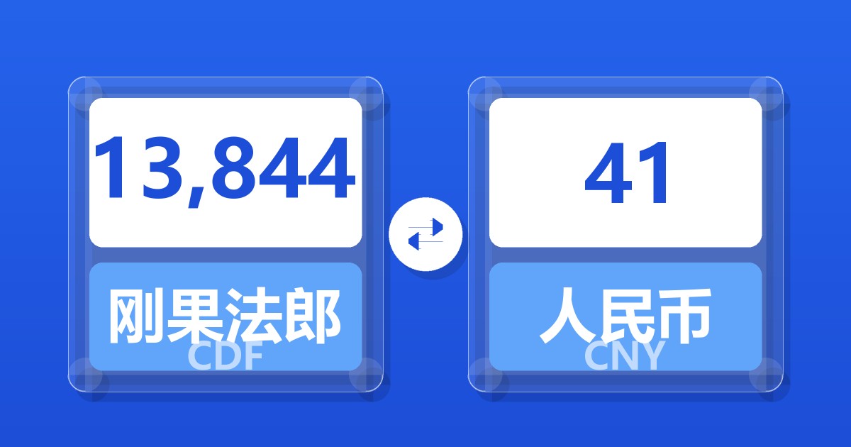 13,844刚果法郎兑人民币