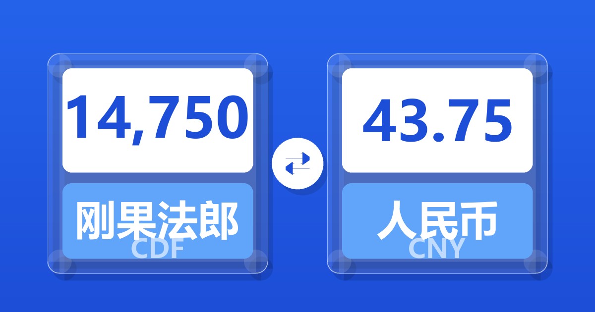 14,750刚果法郎兑人民币