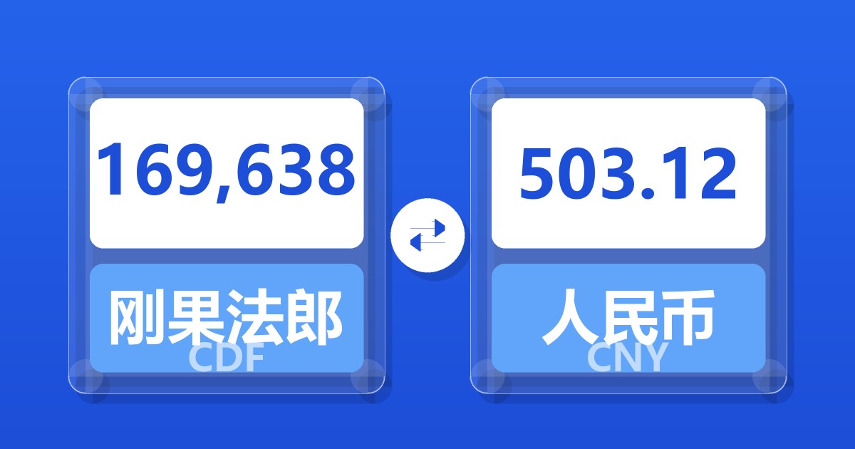 169,638刚果法郎兑人民币