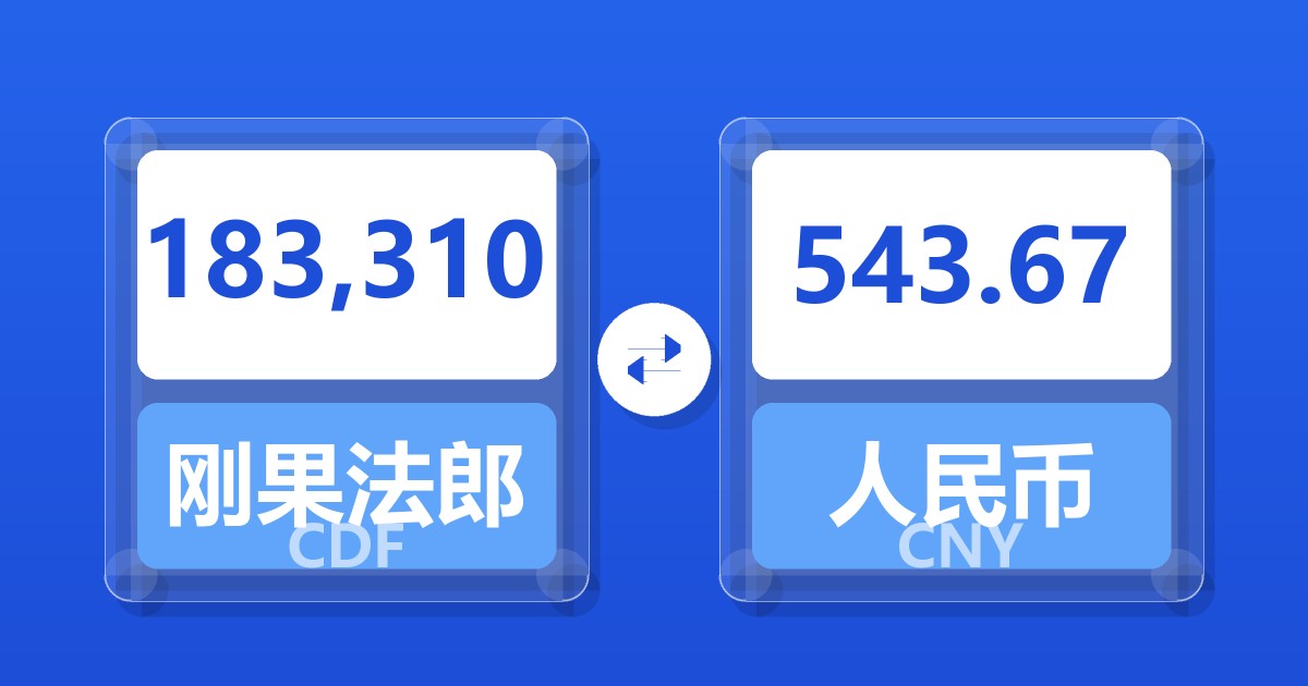 183,310刚果法郎兑人民币