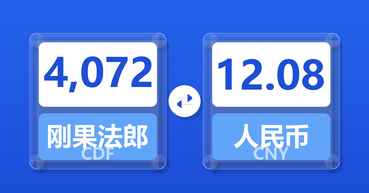 4,072刚果法郎兑人民币