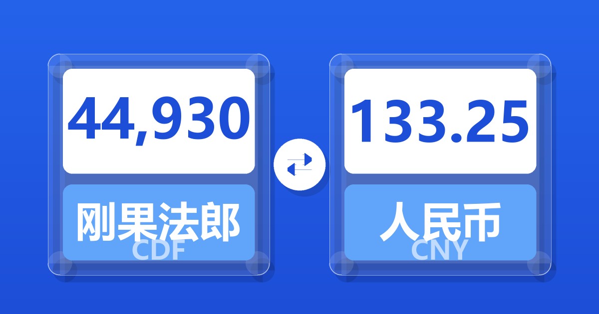 44,930刚果法郎兑人民币