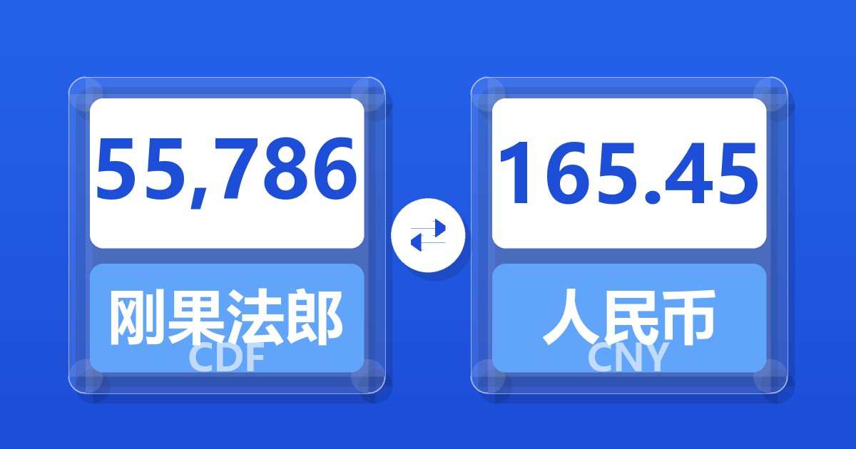 55,786刚果法郎兑人民币