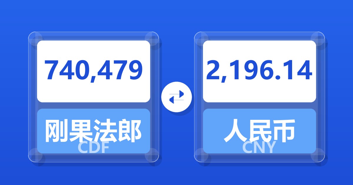 740,479刚果法郎兑人民币