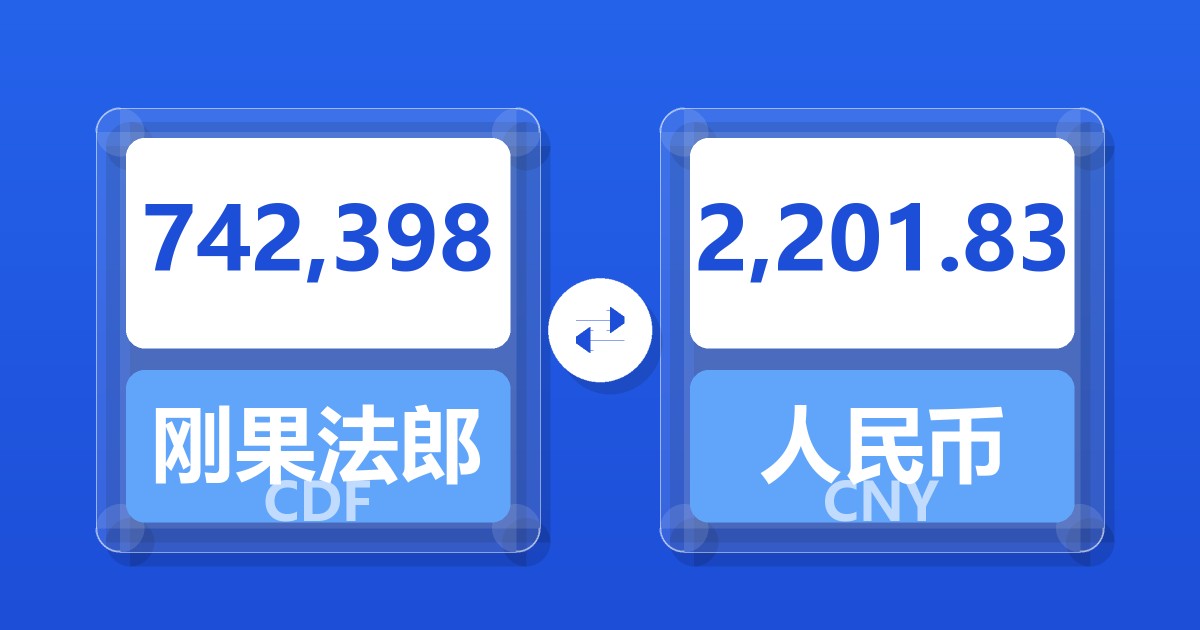 742,398刚果法郎兑人民币