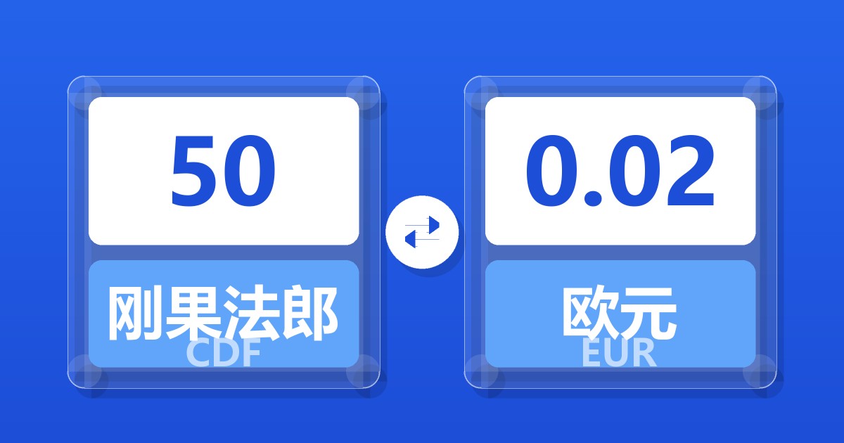 50刚果法郎兑欧元