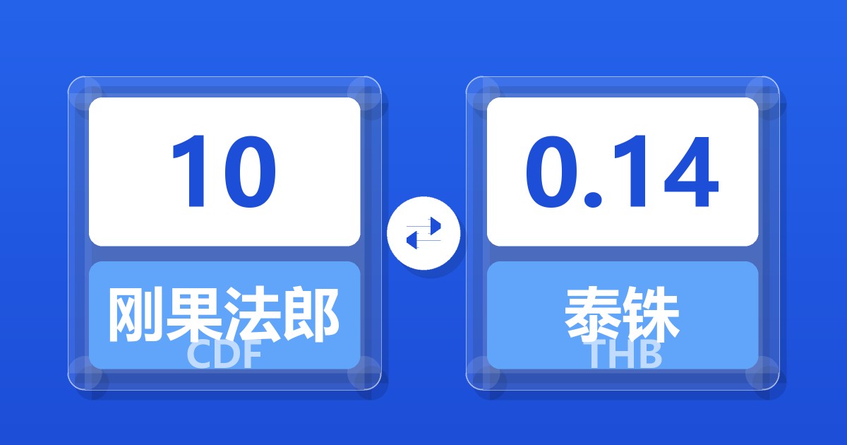 10刚果法郎兑泰铢