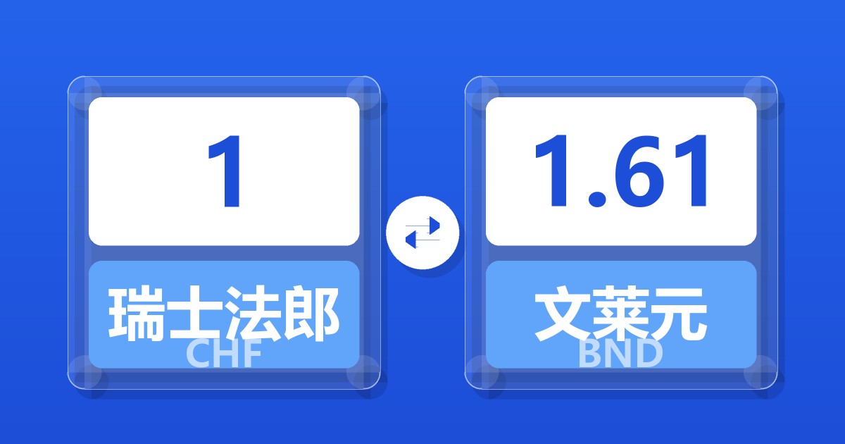 1瑞士法郎兑文莱元