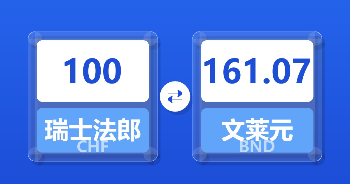 100瑞士法郎兑文莱元