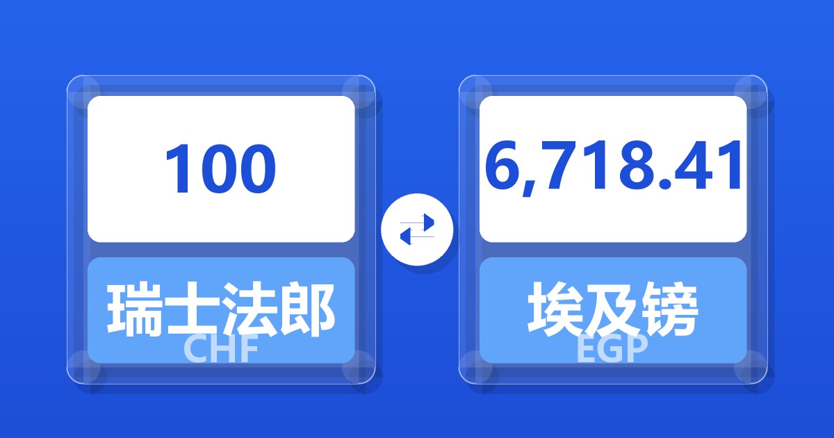 100瑞士法郎兑埃及镑