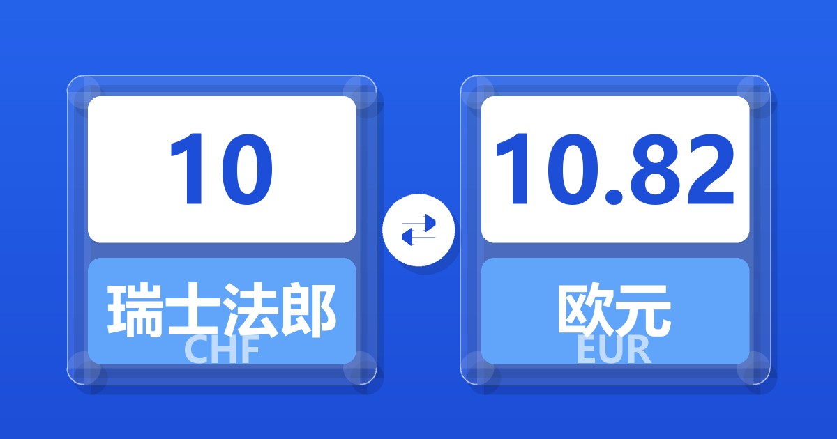 10瑞士法郎兑欧元