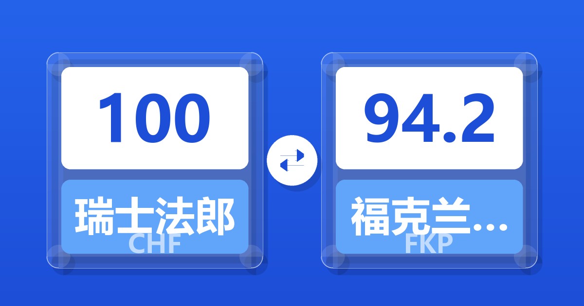 100瑞士法郎兑福克兰群岛镑