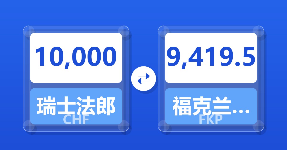 10,000瑞士法郎兑福克兰群岛镑