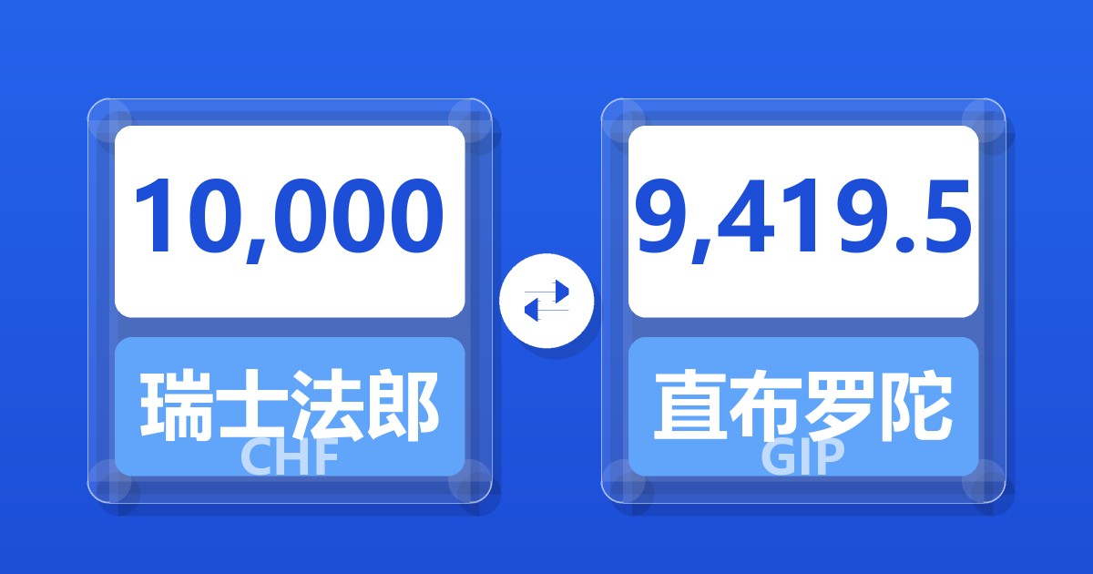 10,000瑞士法郎兑直布罗陀镑