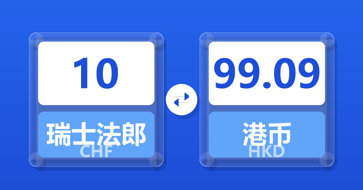 10瑞士法郎兑港币