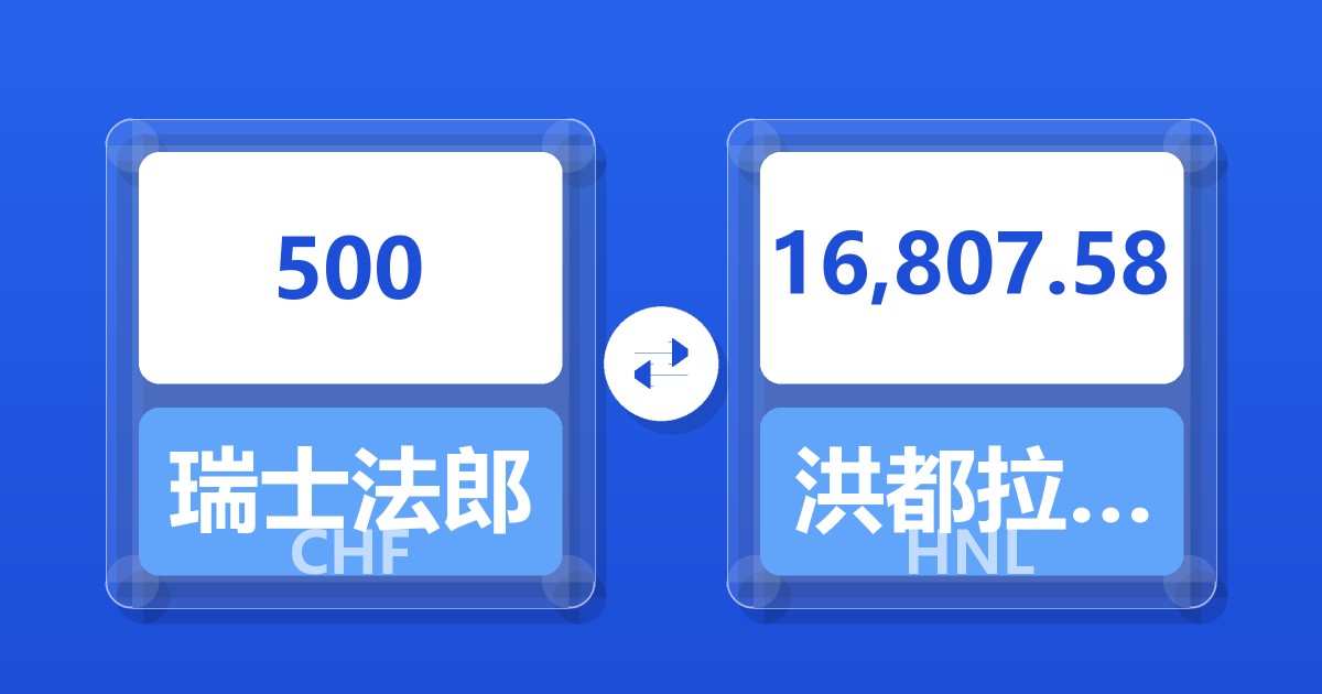 500瑞士法郎兑洪都拉斯伦皮拉