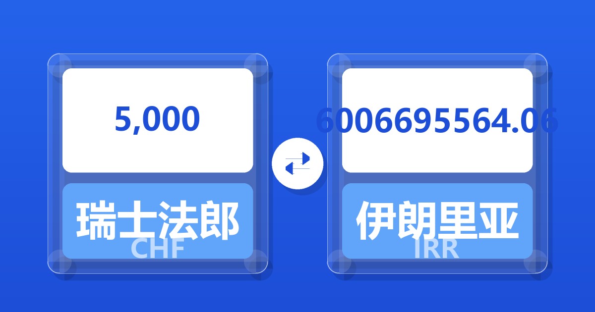 5,000瑞士法郎兑伊朗里亚尔