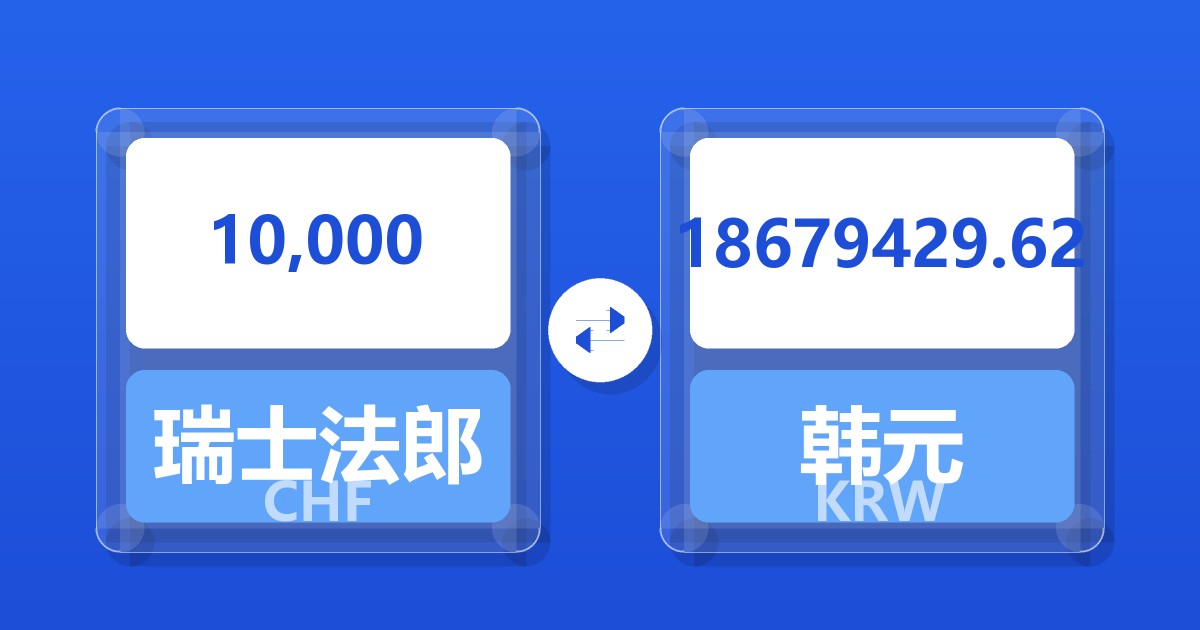10,000瑞士法郎兑韩元