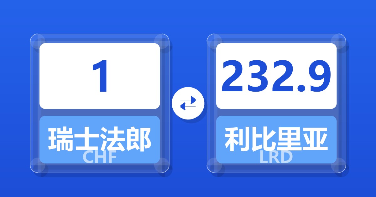 1瑞士法郎兑利比里亚元
