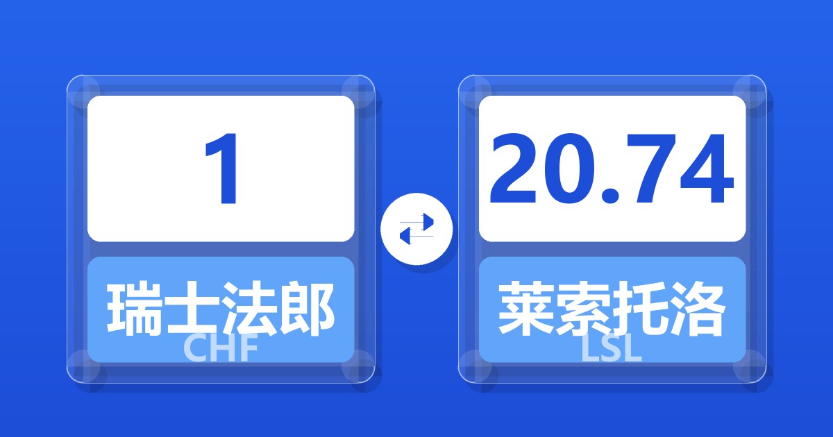 1瑞士法郎兑莱索托洛蒂