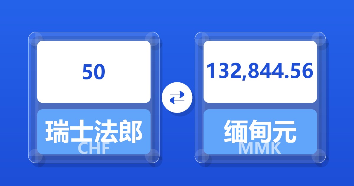 50瑞士法郎兑缅甸元