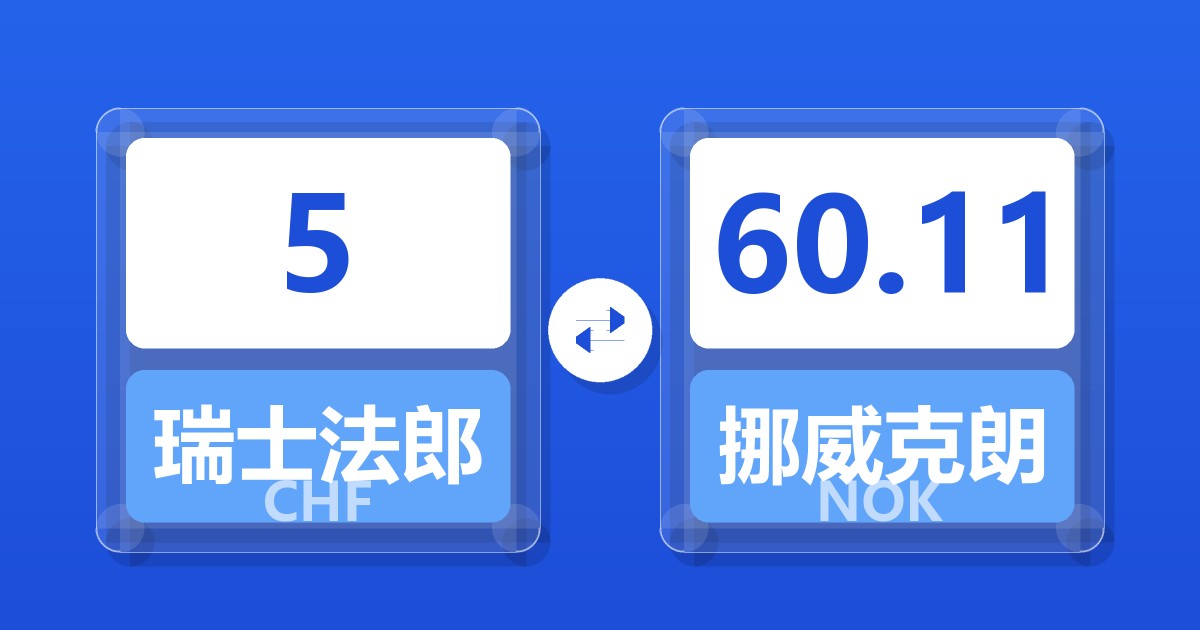 5瑞士法郎兑挪威克朗