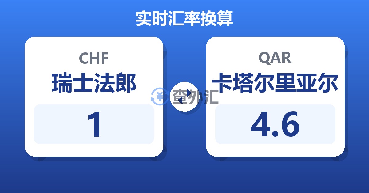 1瑞士法郎兑卡塔尔里亚尔