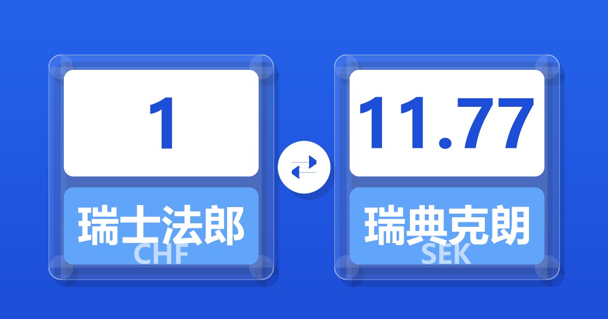 1瑞士法郎兑瑞典克朗