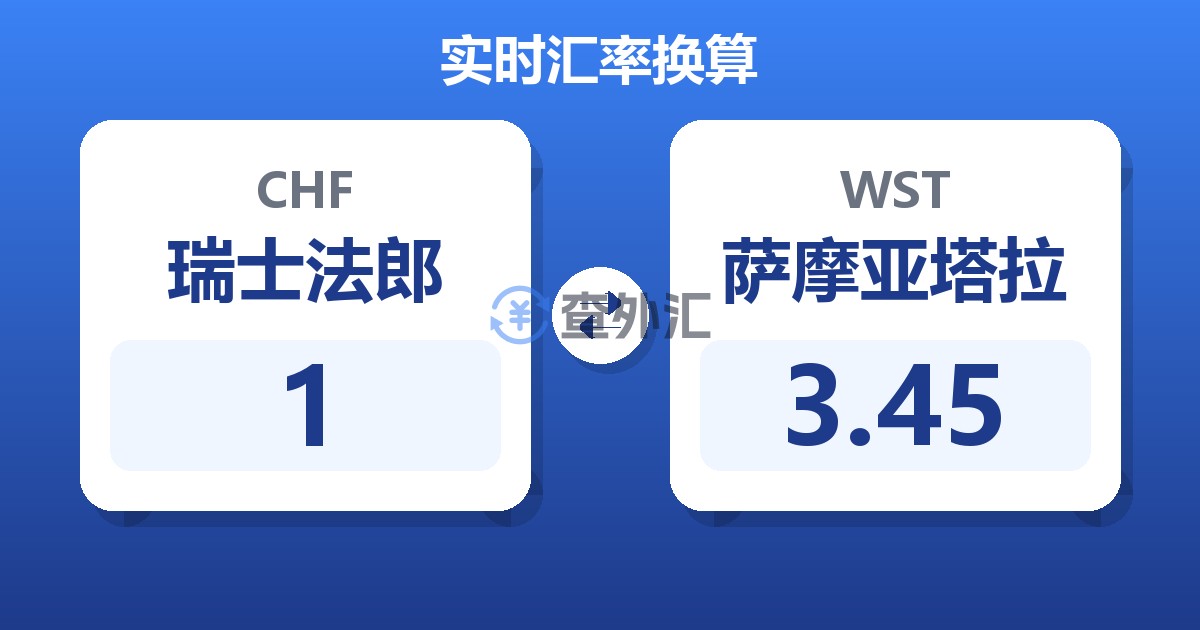 1瑞士法郎兑萨摩亚塔拉