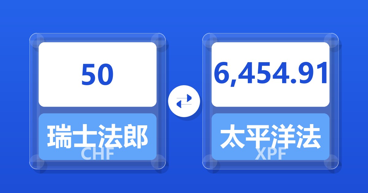 50瑞士法郎兑太平洋法郎