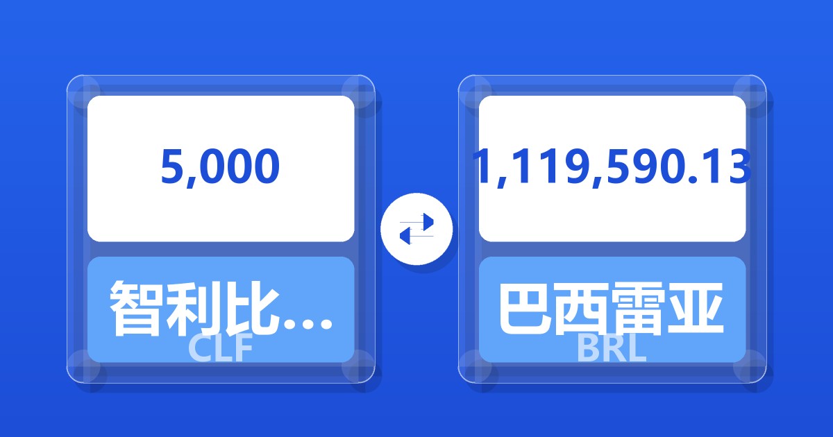 5,000智利比索（UF）兑巴西雷亚尔