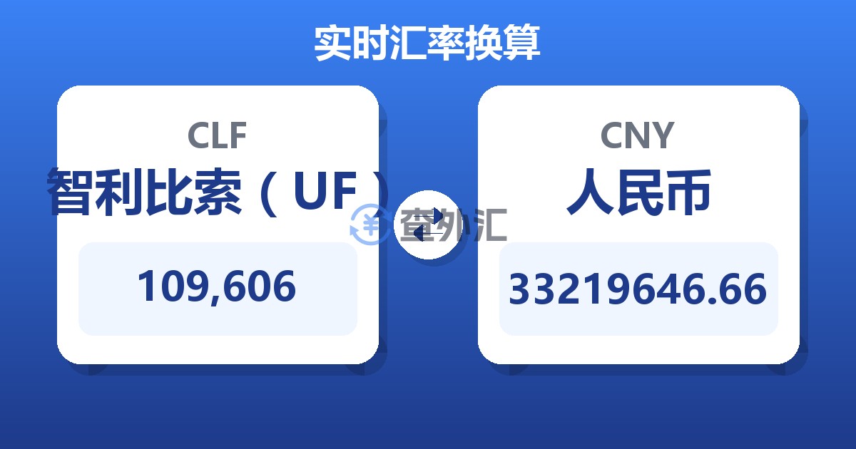 109,606智利比索（UF）兑人民币